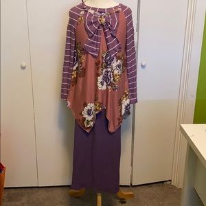 *TRADE* Ragland Top(with bow)/Skirt Set (used)